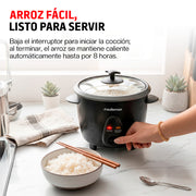 Arrocera Eléctrica Pequeña 0.6 L Antiadherente para 6 Tazas de Arroz Cocido