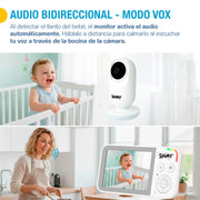 Monitor para bebé 3.5 pulgadas con cámara HD y VOX — detalle del producto