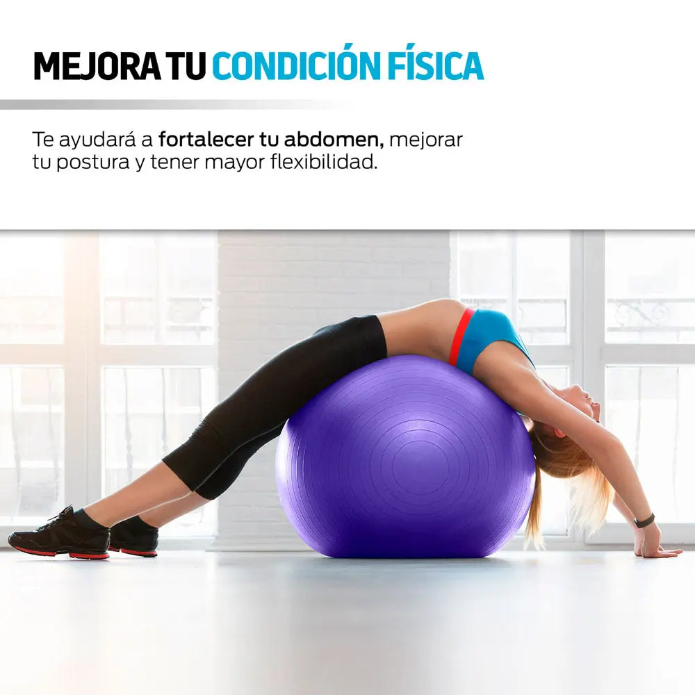 Pelota Pilates Yoga Fitness 65 Cm Con Bomba de Aire Redlemon Technology México