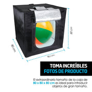 Caja de Luz para Fotografía Profesional Extra Grande (80x80 cms) - Redlemon