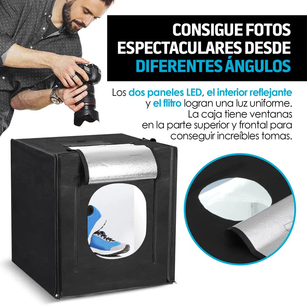 Caja de Luz para Fotografía Profesional (50x50x50 cm) Redlemon Technology México