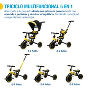 Triciclo Evolutivo 5 en 1 Plegable para Niños Shimy — detalle del producto