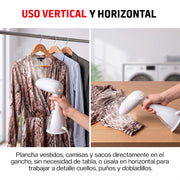 Plancha de Vapor Portátil para Ropa, Vertical y Horizontal, 1500 W, Depósito 300 ml