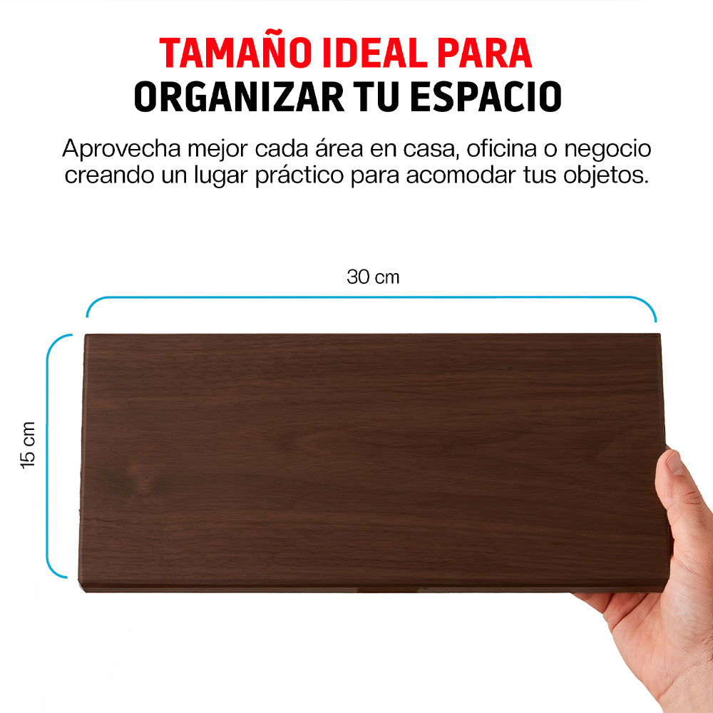 Repisas Flotantes Modernas de Madera 6 Pz Librero 30x15 cm