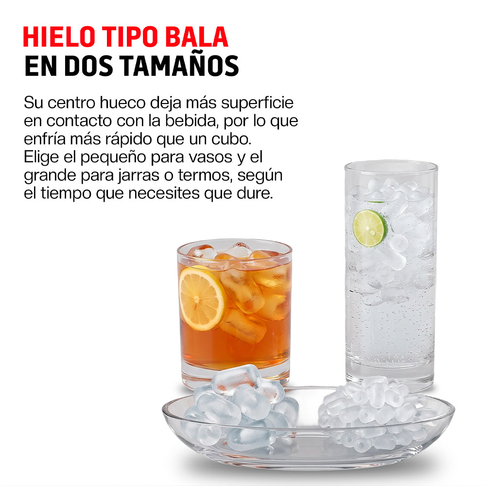 Máquina de Hielo, Fabrica 8 Cubos en 8 Minutos y 10 kg en 24 h