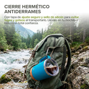 Set de 2 Termos de 700 ml con Base de Corcho y Popote — características destacadas