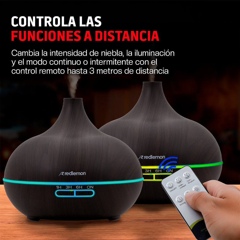 Humidificador y Difusor Ultrasónico 550 ml con Control Remoto — características destacadas
