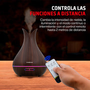 Humidificador y Difusor de Aceites Control Remoto Luz LED 400ml