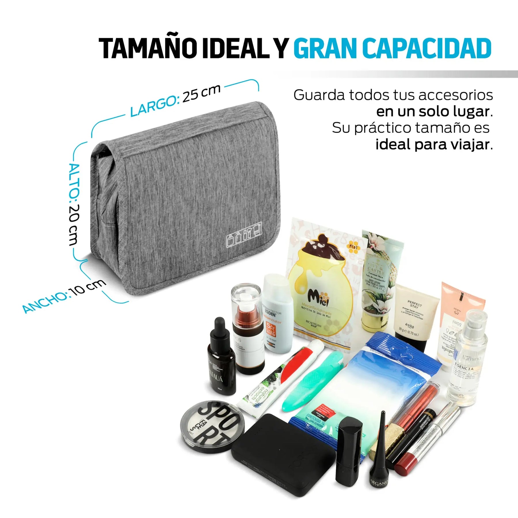Neceser Organizador de Viaje Baño Aseo Maquillaje Redlemon Technology México