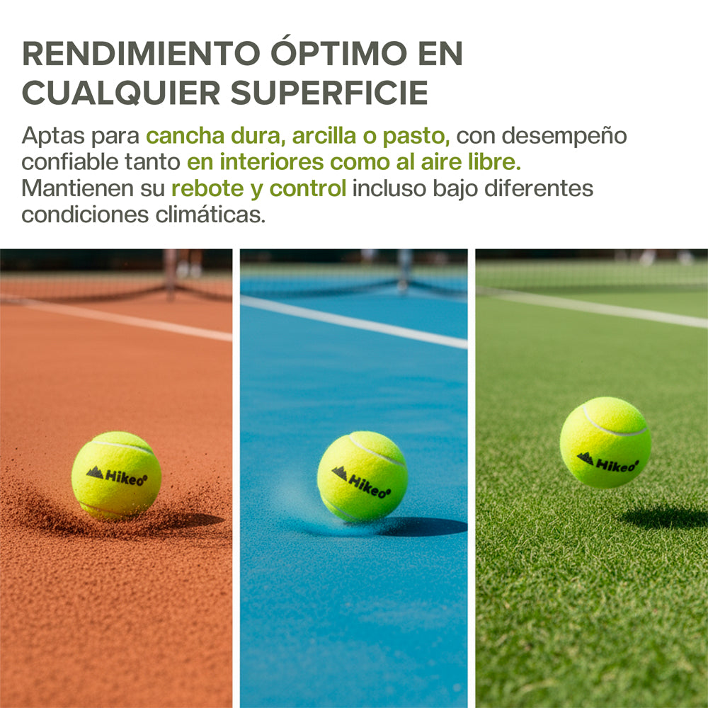 Set de 9 pelotas de pádel presurizadas en 3 tubos — características destacadas