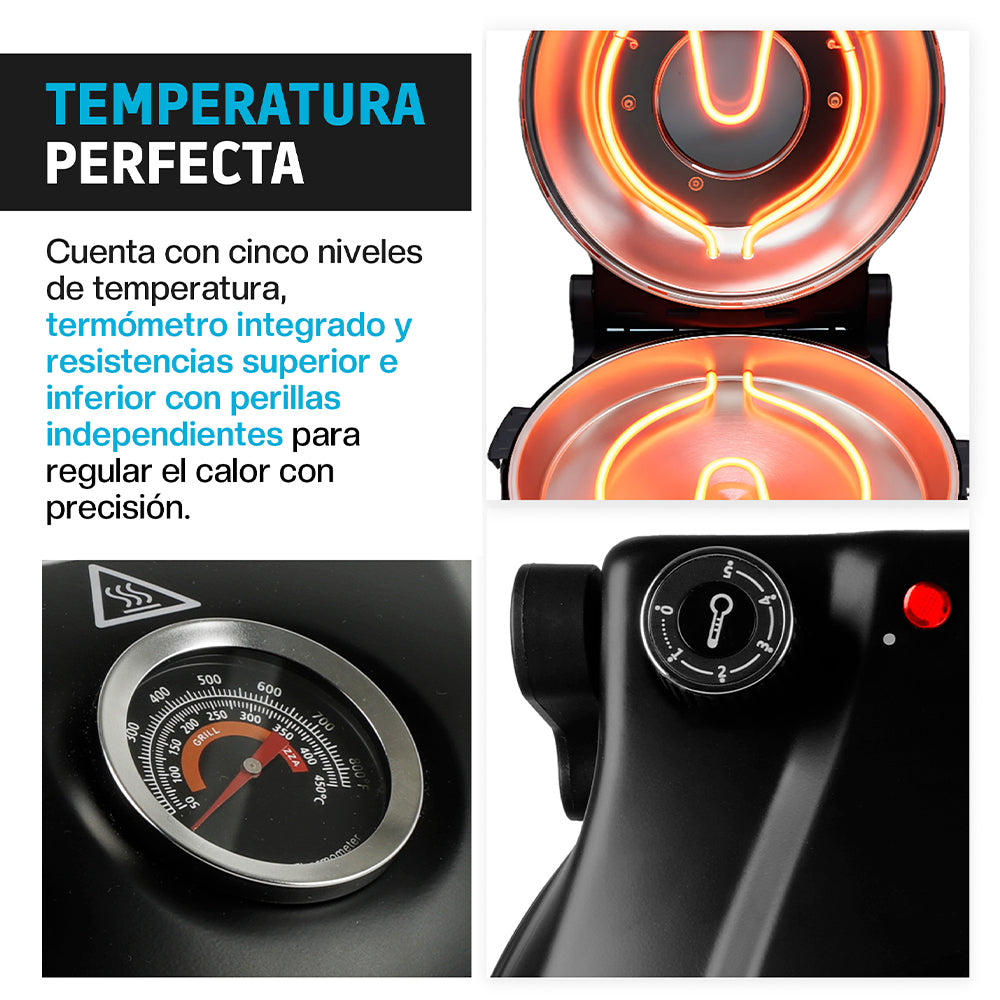 Horno Eléctrico para Pizza de 30 cm con Piedra Cerámica — características destacadas