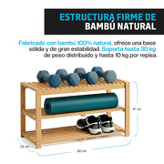 Zapatera de Bambú de 3 Niveles para 8 a 10 Pares — características destacadas