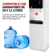 Dispensador de Agua para Garrafón de 11 y 20 L, 3 Temperaturas