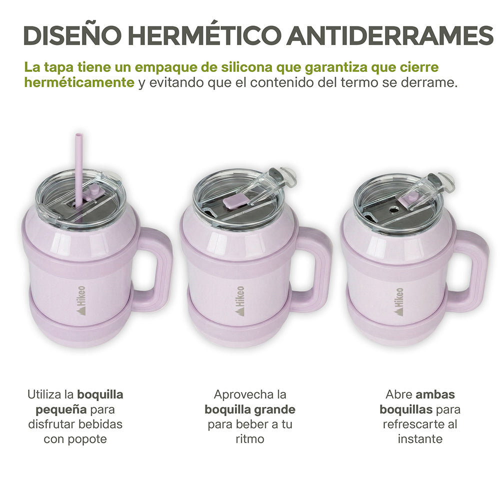 Termo de Acero Inoxidable 1.5 L con Popote y Asa HIKEO — vista adicional 35