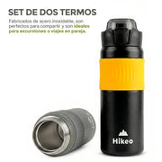 Set de 2 Termos de Acero Inoxidable de 580 ml HIKEO — características destacadas