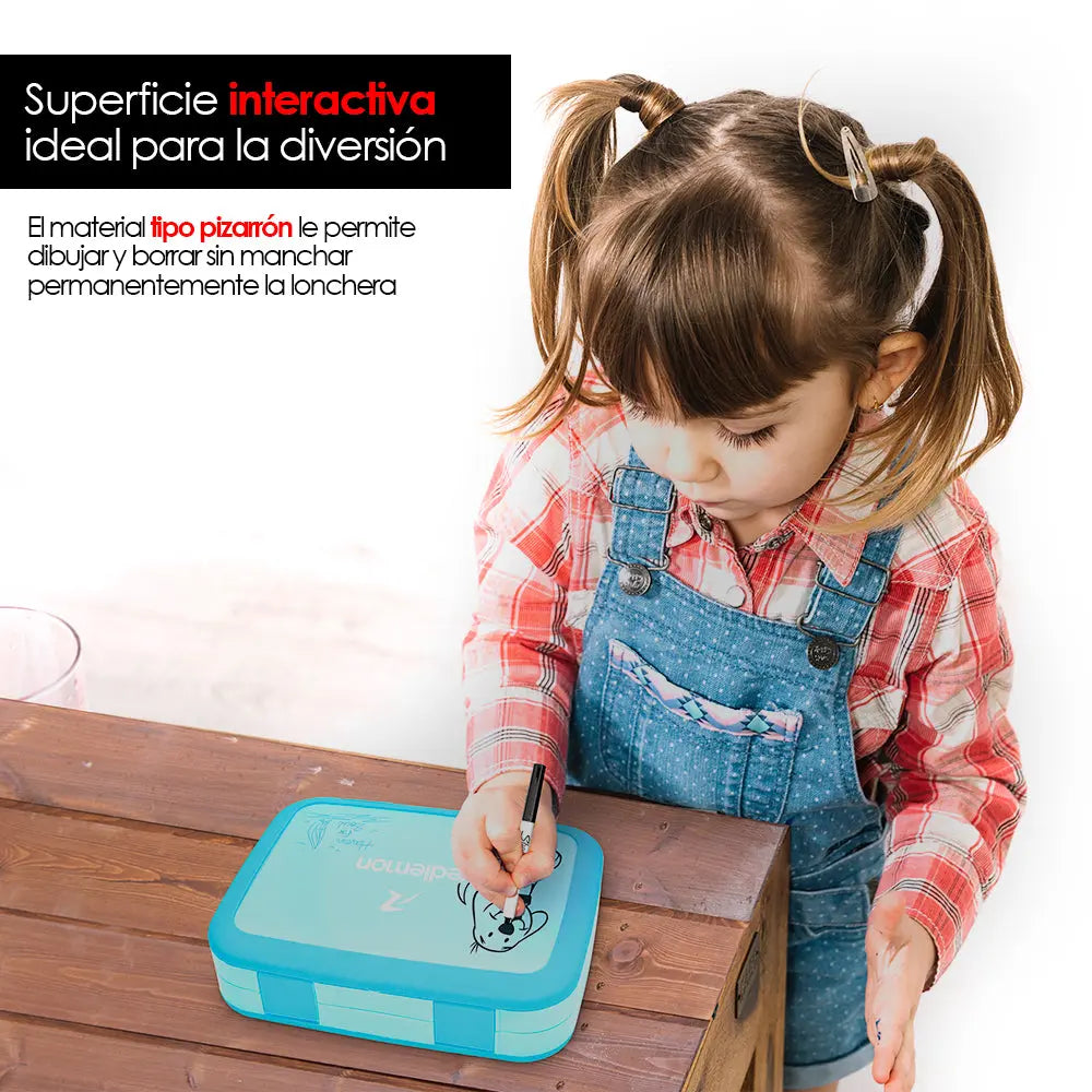 Lonchera Niños Bento Box 5 Divisiones Hermético Redlemon Technology México