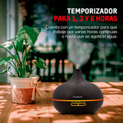 Humidificador y Difusor Ultrasónico 550 ml con Control Remoto — detalle de diseño