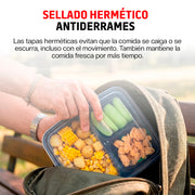 Set de 21 Contenedores Bento con 3 Compartimentos — detalle de diseño