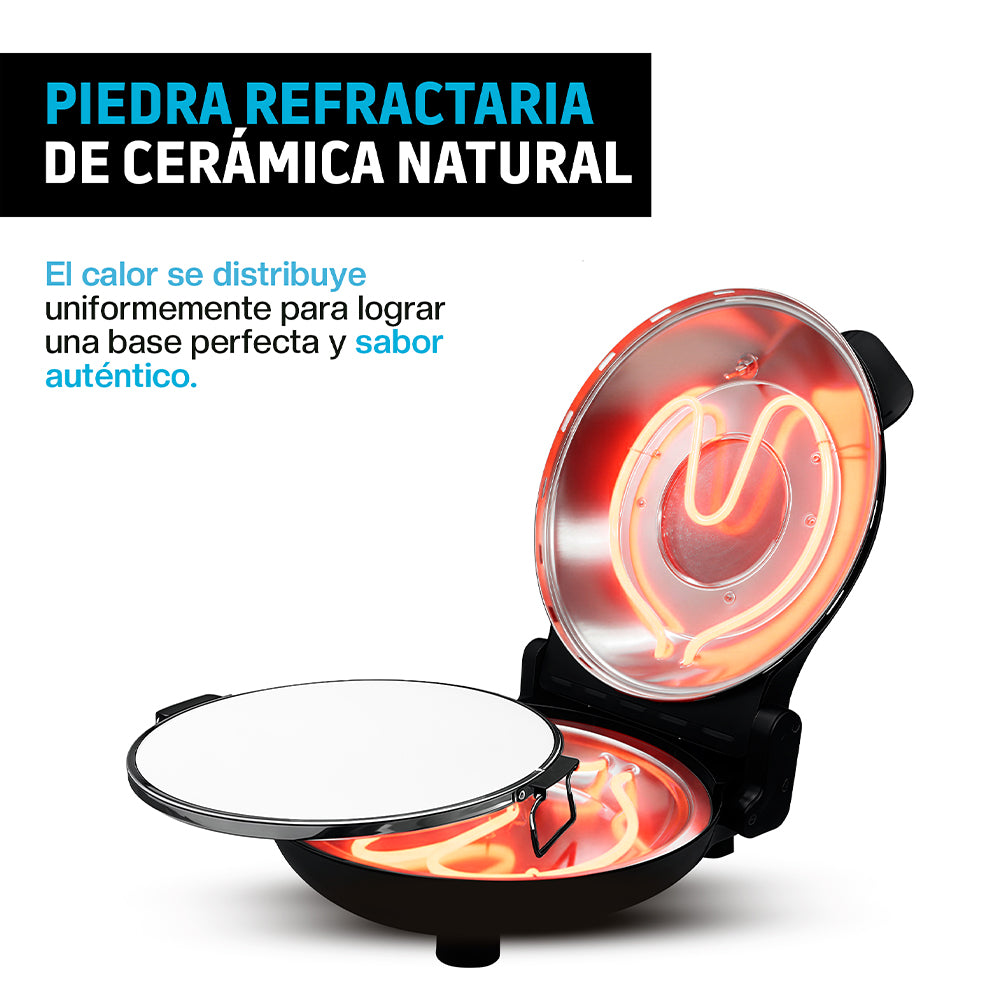 Horno Eléctrico para Pizza de 30 cm con Piedra Cerámica — detalle de diseño