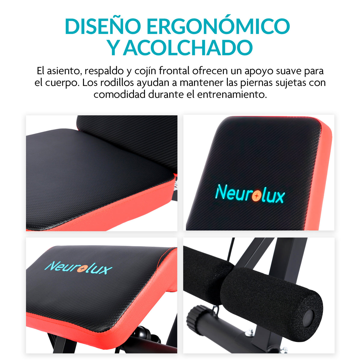 Banco para Ejercicio 12 en 1 Plegable con 2 Ligas, Cojín Frontal y 7 Posiciones Ajustables