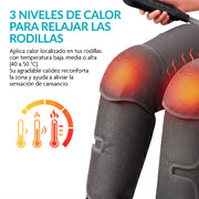 Masajeador de Piernas con Compresión de Aire y Calor, 3 Modos, 5 Intensidades y Temporizador