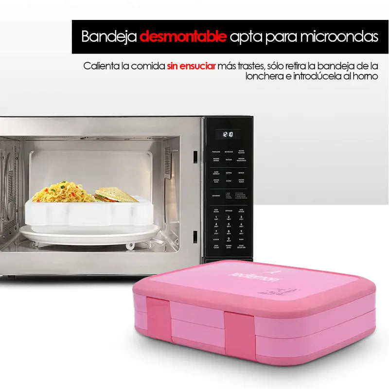 Lonchera Niños Bento Box 5 Divisiones Hermético Redlemon Technology México