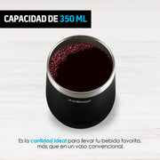 Vaso Térmico para Café y Vino Acero Inoxidable 2 Piezas Redlemon Technology México