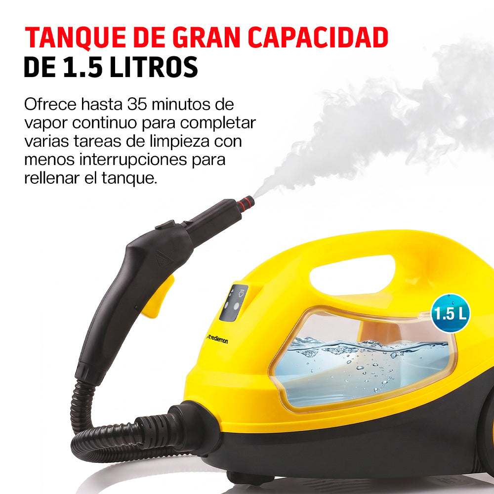 Limpiador de Vapor de Alta Presión de 1500 W, 4 Bar, 1.5 L con Accesorios