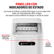 Máquina de Hielo, Fabrica 8 Cubos en 8 Minutos y 10 kg en 24 h