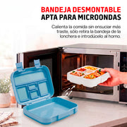 Lonchera Bento Box Infantil con 5 Divisiones y Cubierto