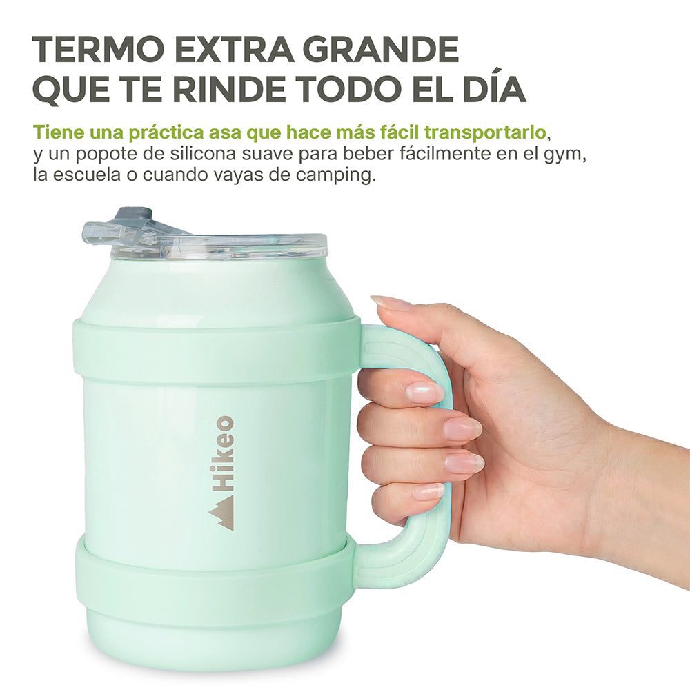 Termo de Acero Inoxidable 1.5 L con Popote y Asa HIKEO — vista adicional 30