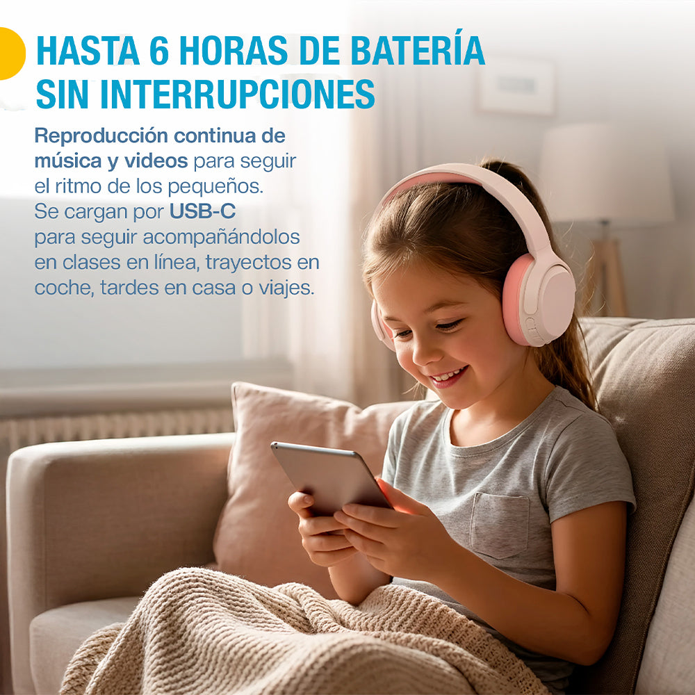 Audífonos para niños Bluetooth 5.4 con cable y microSD — vista adicional 14
