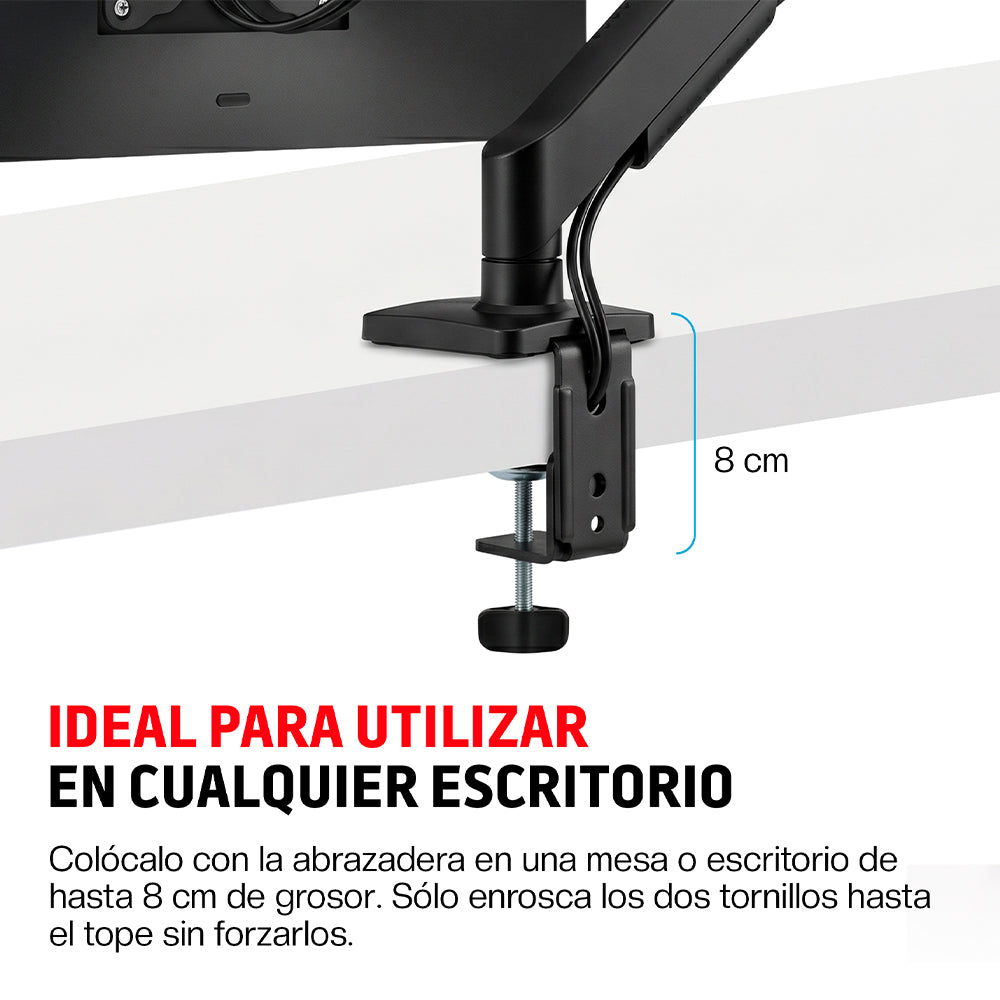 Soporte Articulado para Monitor de 17 a 32 Pulgadas — detalle de diseño