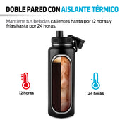 Termo de Acero Inoxidable de 1.2 L con Doble Pared — características destacadas