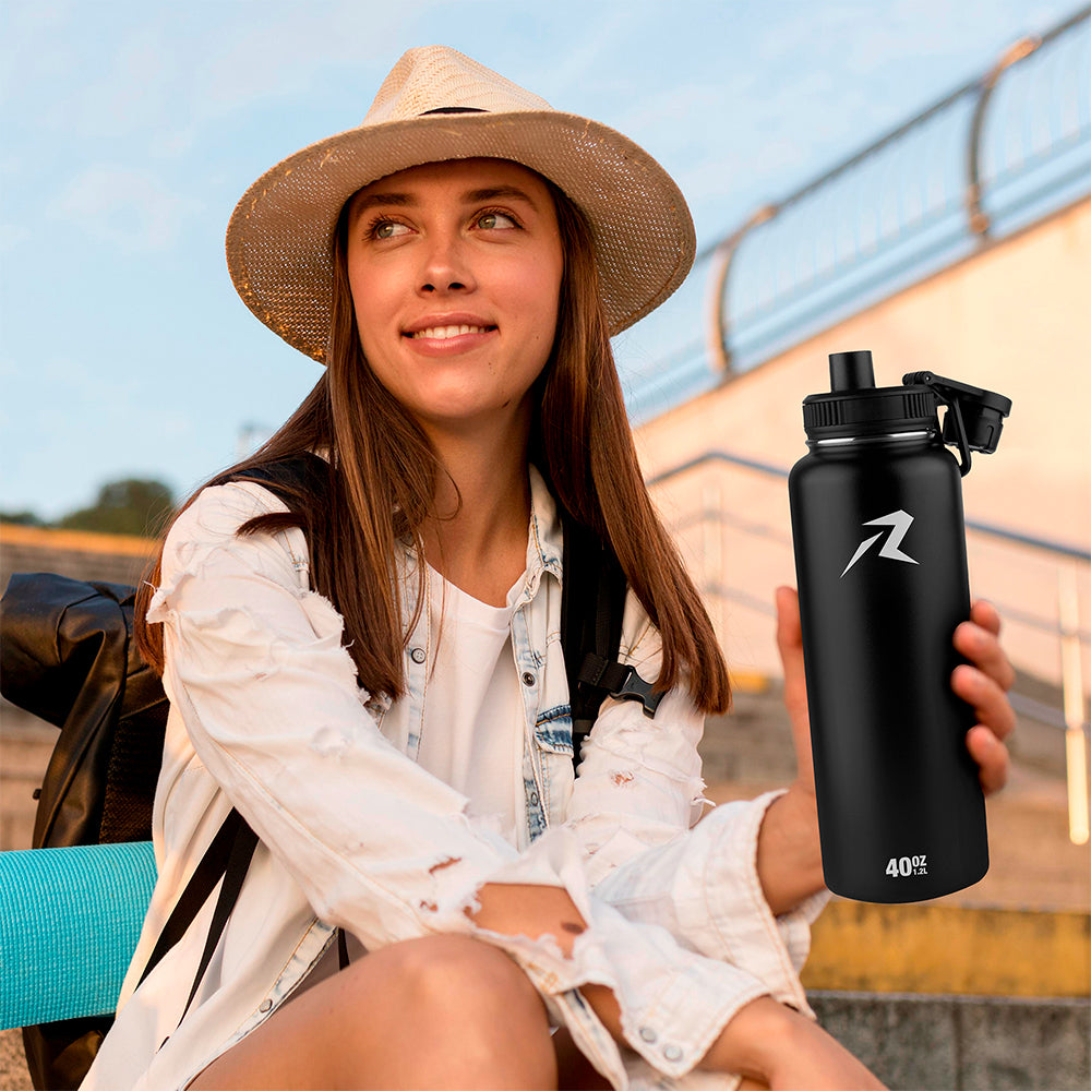 Termo de Acero Inoxidable de 1.2 L con Doble Pared — contenido y accesorios