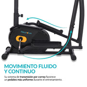 Bicicleta Elíptica 2 en 1 con 8 Niveles de Resistencia, Monitor LCD para Gimnasio en Casa