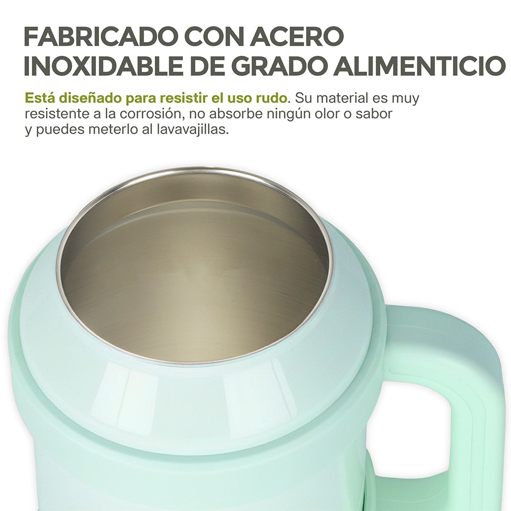 Termo de Acero Inoxidable 1.5 L con Popote y Asa HIKEO — vista adicional 29