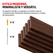 Repisas Flotantes Modernas de Madera 6 Pz Librero 30x15 cm