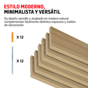Repisas Flotantes Modernas de Madera 6 Pz Librero 30x15 cm