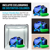 Caja de Luz para Fotografía Profesional Extra Grande (80x80 cms) - Redlemon