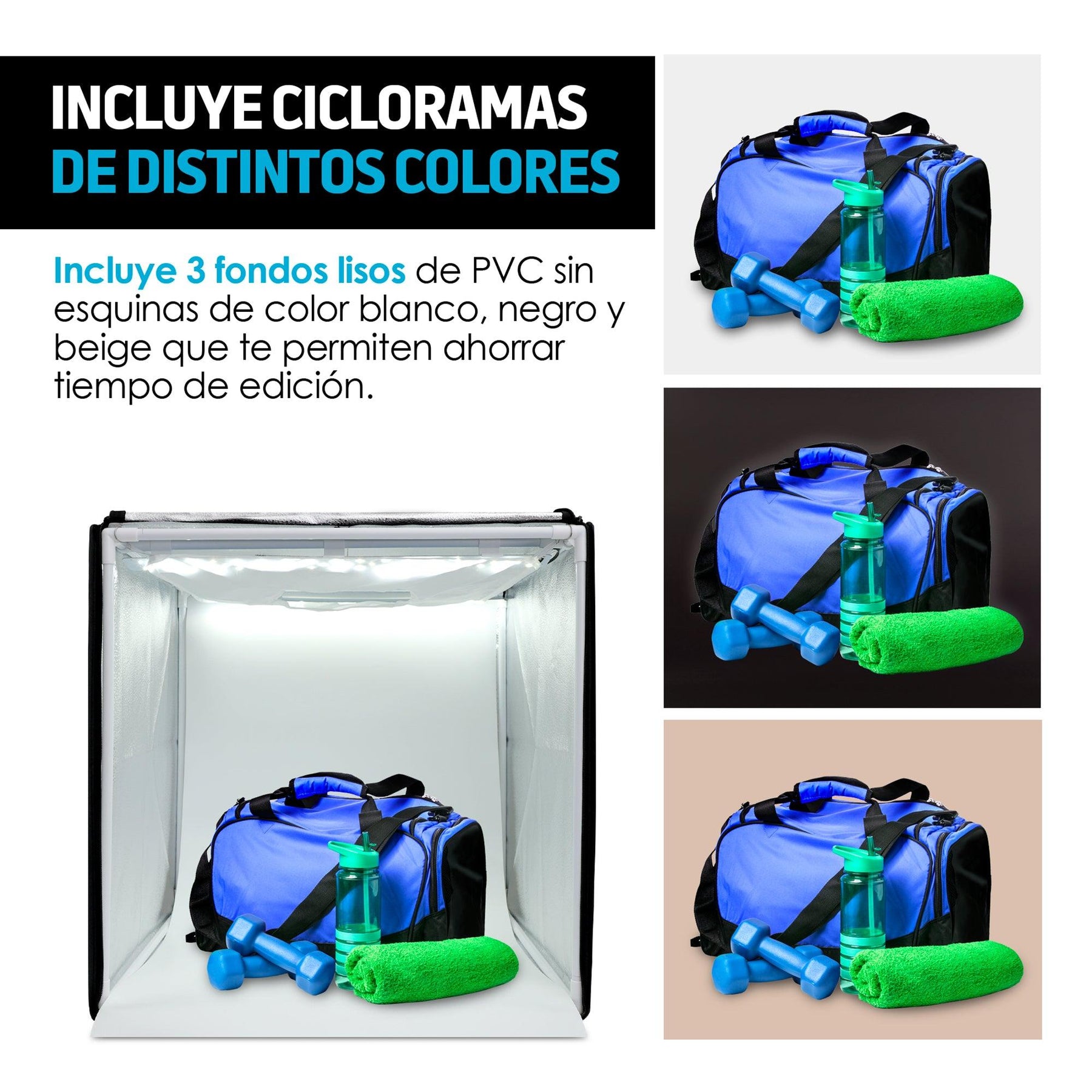 Caja de Luz para Fotografía Profesional Extra Grande (80x80 cms) - Redlemon