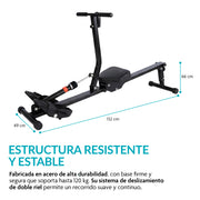 Medidas y estructura de acero de la remadora Neurolux