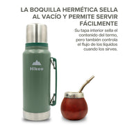 Termo de Acero Inoxidable de 1 L con Taza de 220 ml HIKEO — funciones y uso