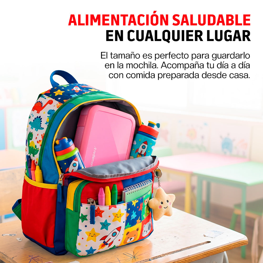 Lonchera Bento Box Infantil con 5 Divisiones y Cubierto