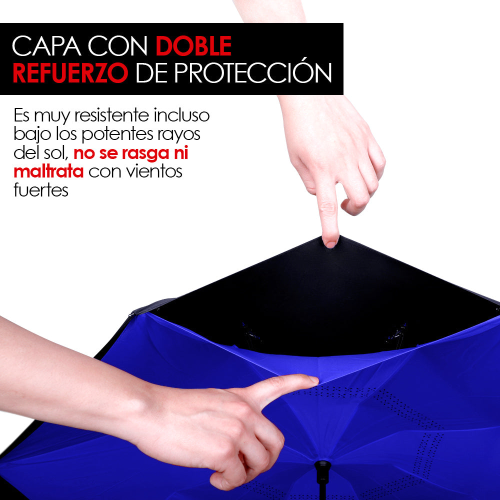 Paraguas Invertido de Doble Capa con Mango en C, 100 cm — vista adicional 24
