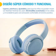 Audífonos para niños Bluetooth 5.4 con cable y microSD — funciones y uso