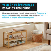 Zapatera de Bambú de 3 Niveles para 8 a 10 Pares — funciones y uso