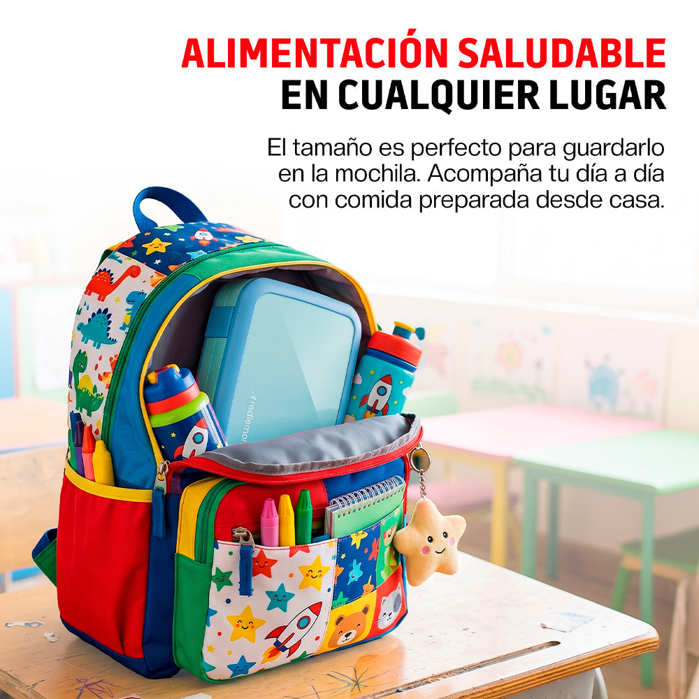 Lonchera Bento Box Infantil con 5 Divisiones y Cubierto
