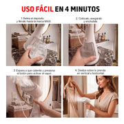 Plancha de Vapor Portátil para Ropa, Vertical y Horizontal, 1500 W, Depósito 300 ml