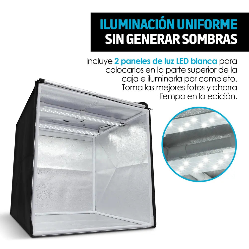 Caja de Luz para Fotografía Profesional (50x50x50 cm) Redlemon Technology México